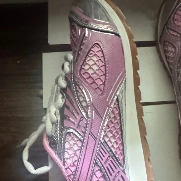 Bottega Veneta Lavender and Silver Women's Sneakers